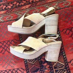 Toms Suede Platform Heels